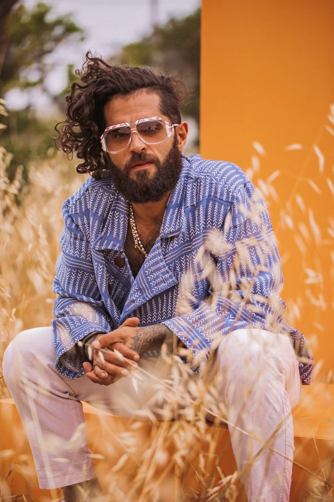 'BILLY' Woven double breasted mens Jacket - Image 7