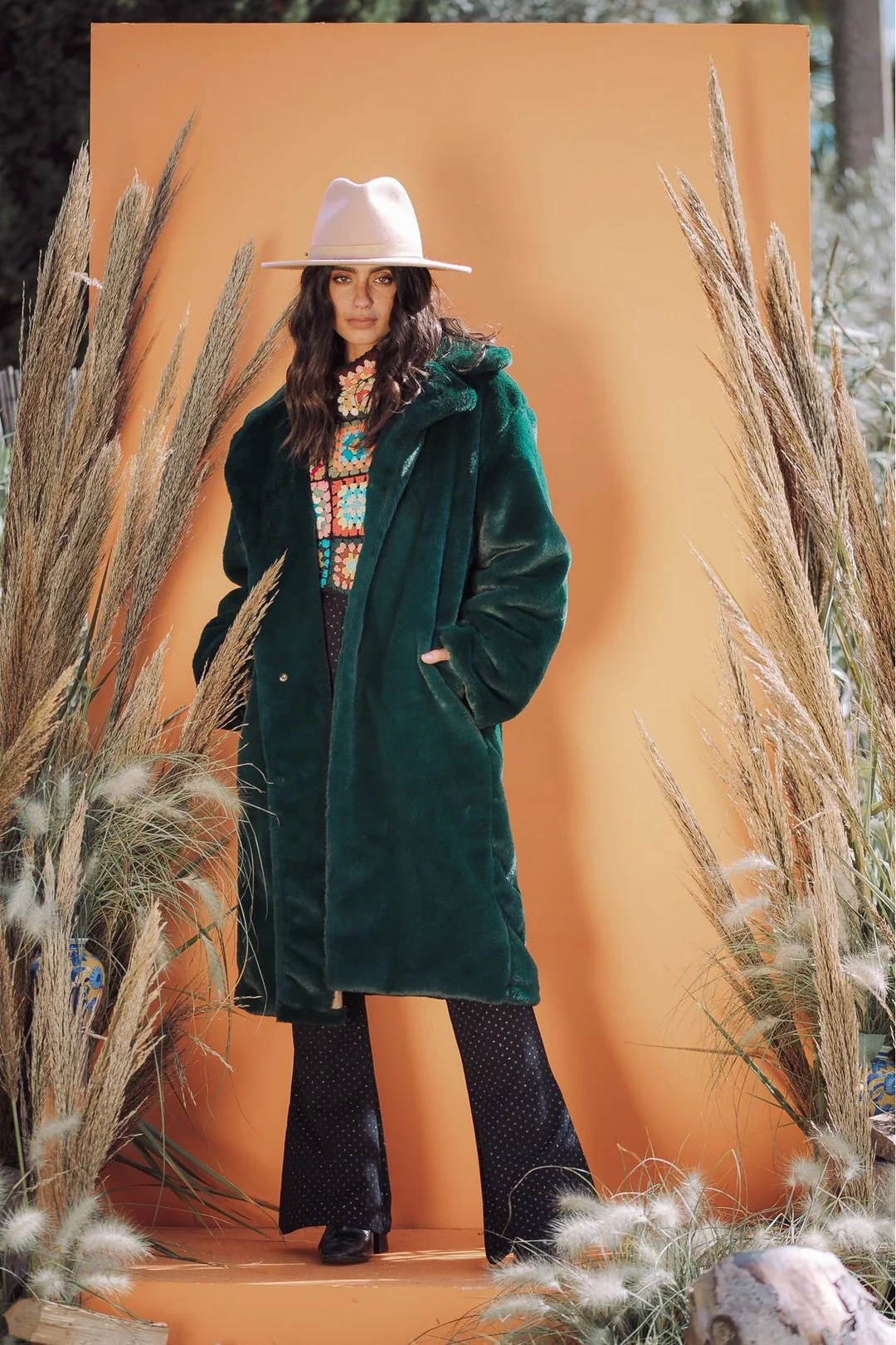 BUFFY faux fur coat - Castleton Green - Image 3