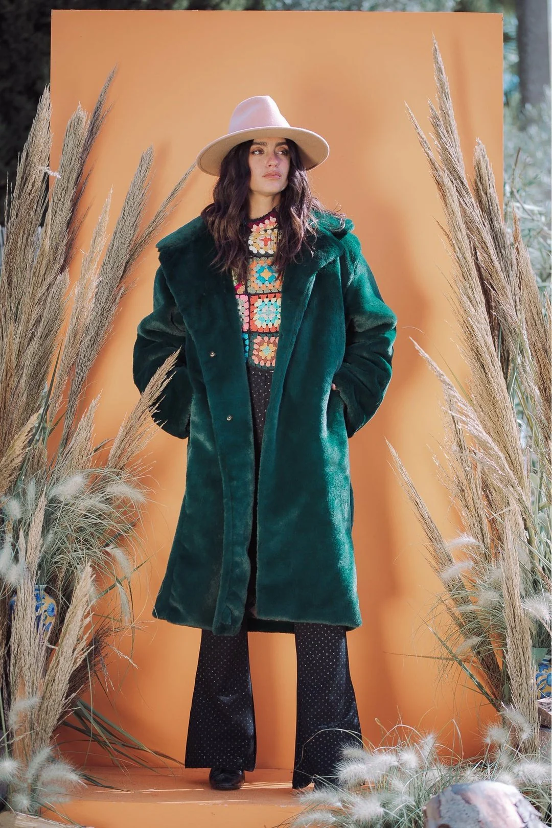 BUFFY faux fur coat - Castleton Green - Image 5