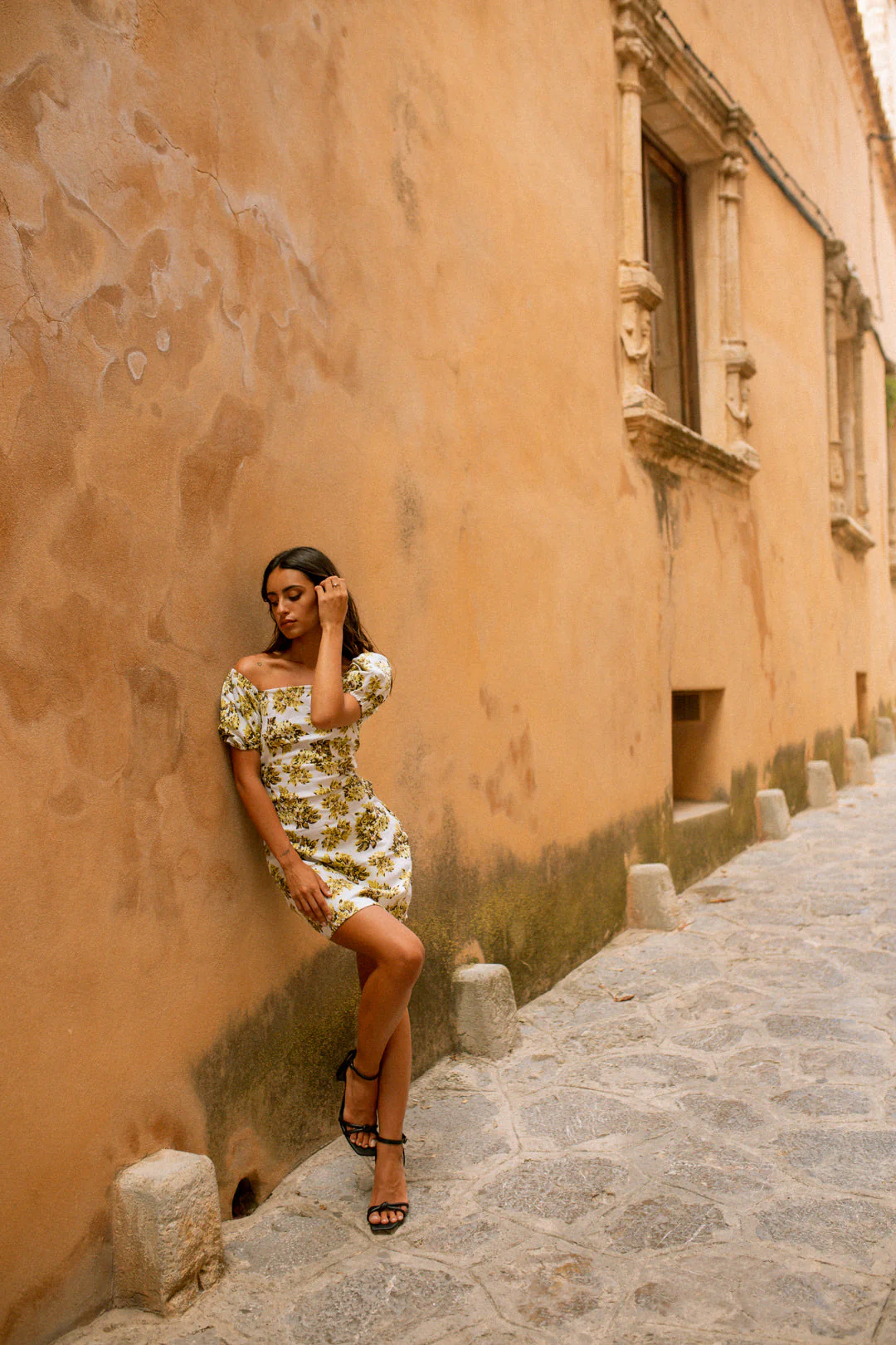 CARLA Brown Floral Mini Dress - Image 3