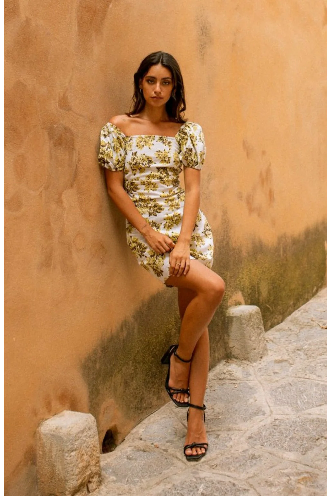 CARLA Brown Floral Mini Dress - Image 5