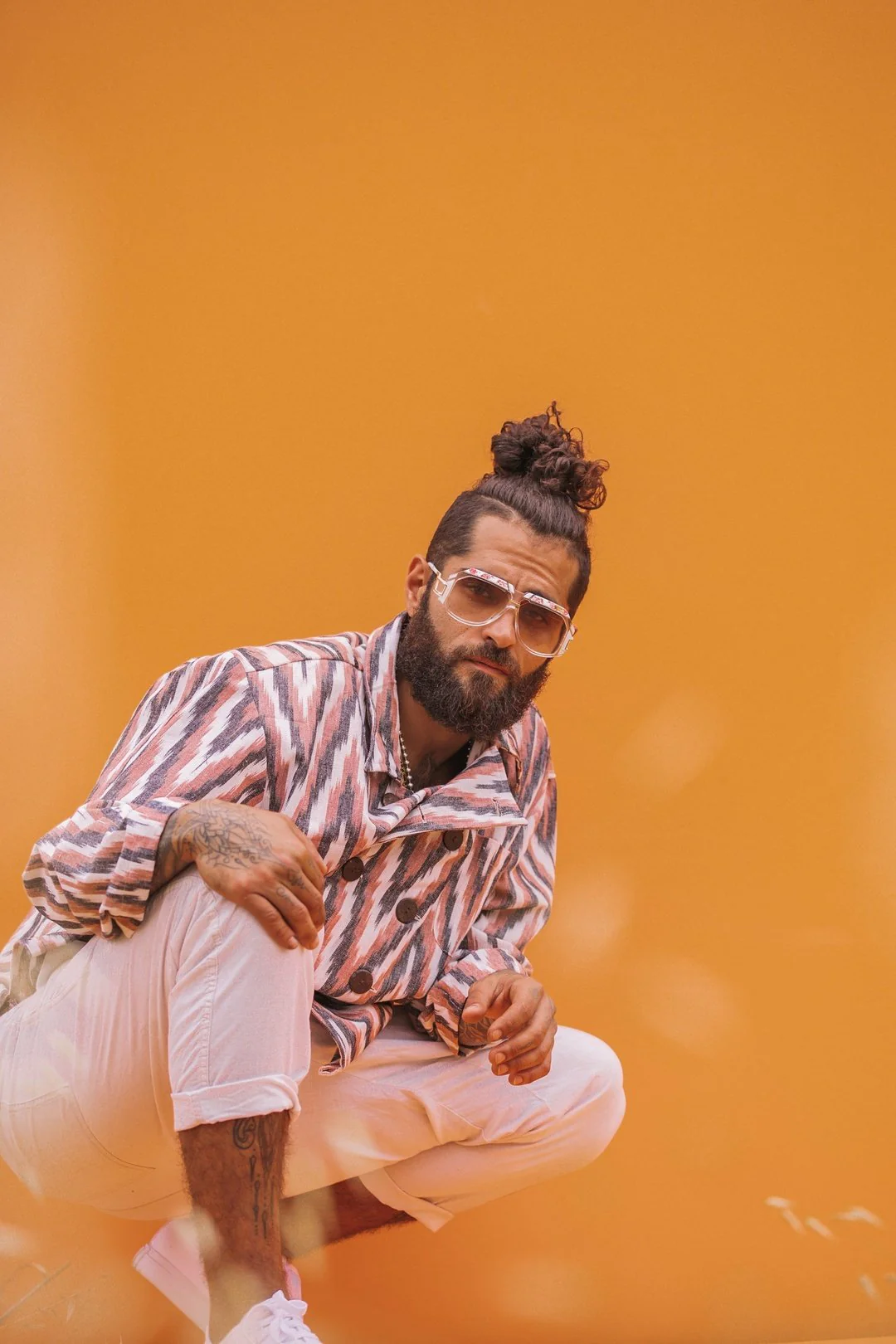 CHARLIE Zig Zag Woven Double Breasted Jacket - Image 3