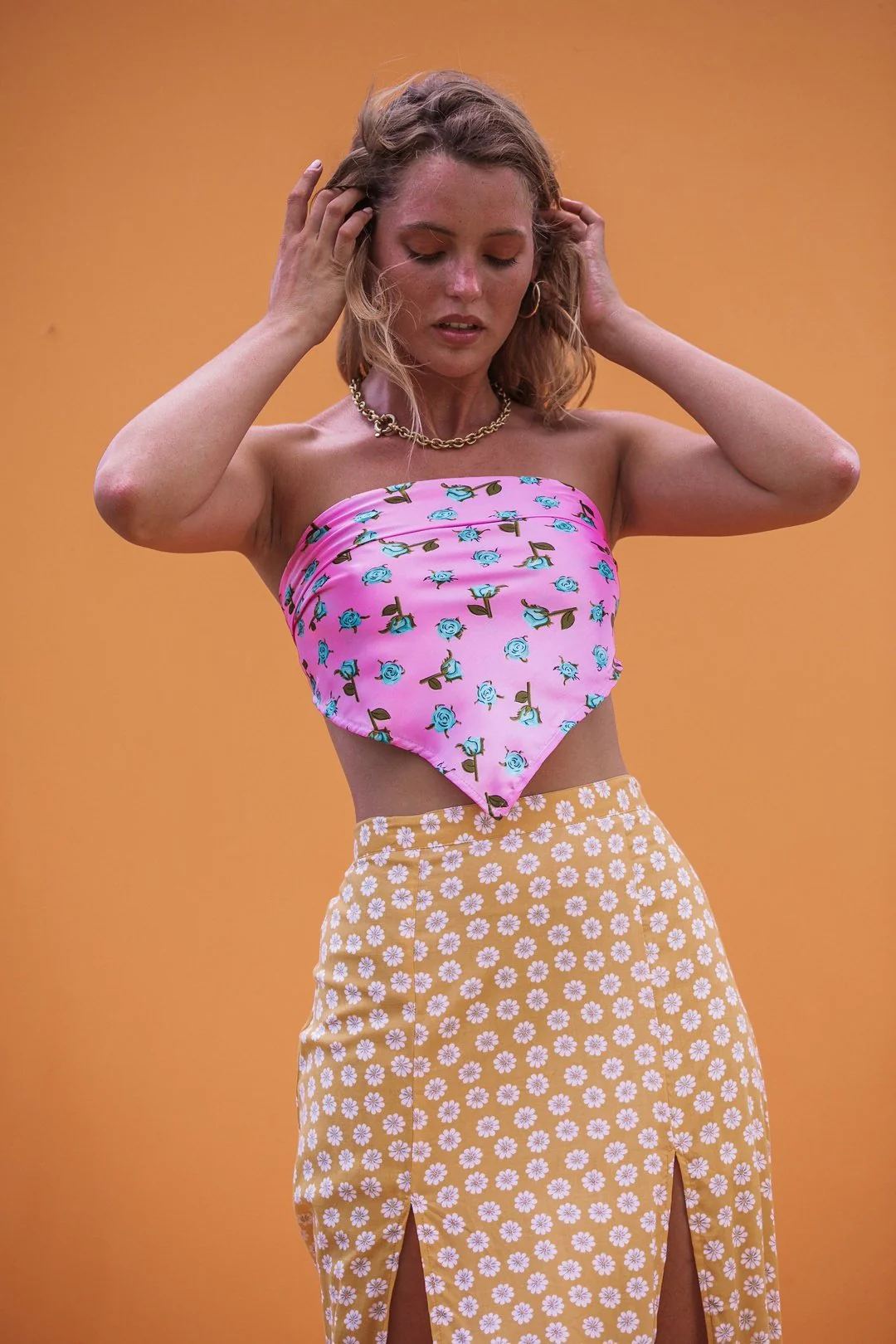 DAFFODIL Floral Maxi Split Skirt - Image 10