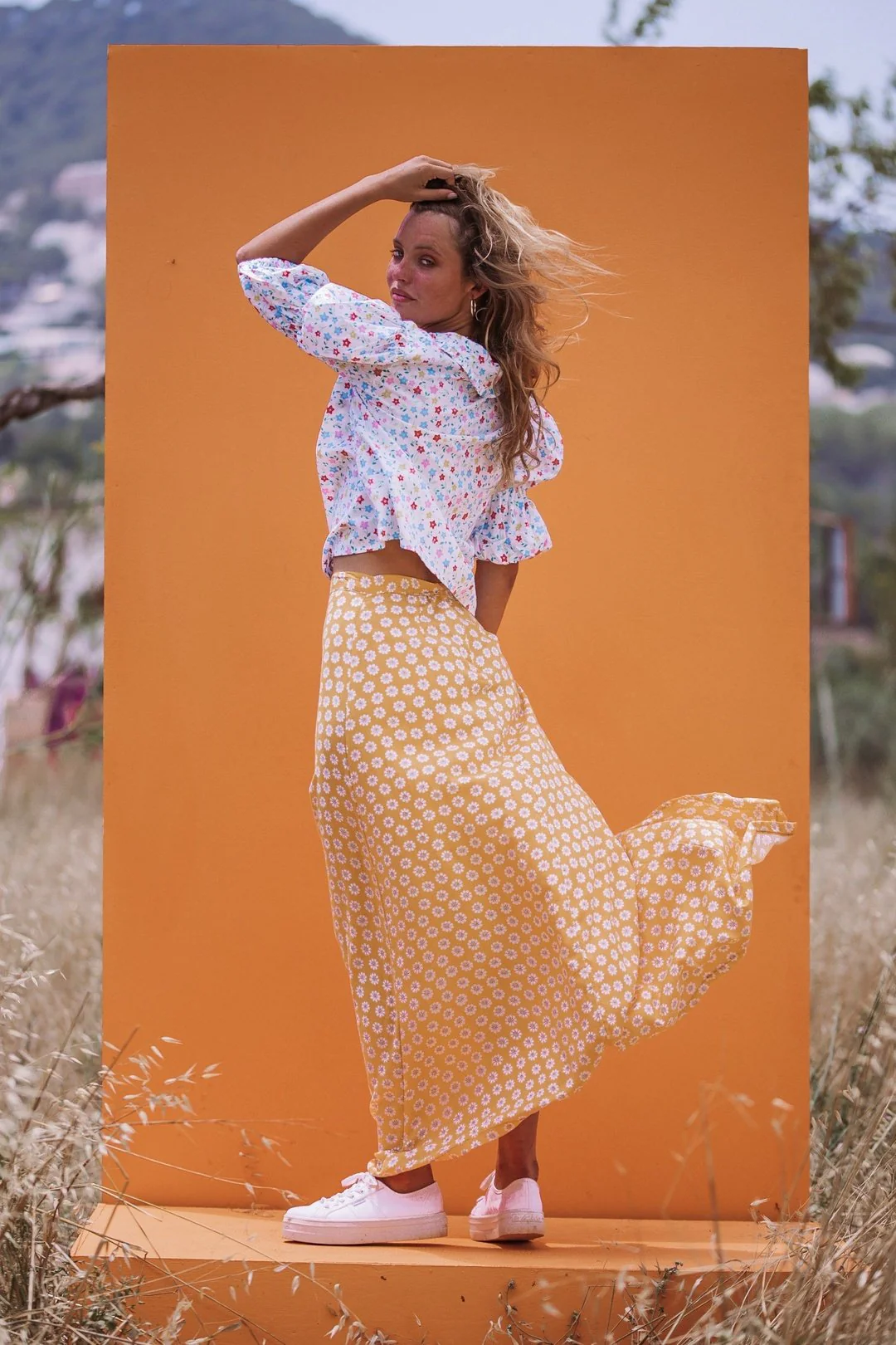 DAFFODIL Floral Maxi Split Skirt - Image 12