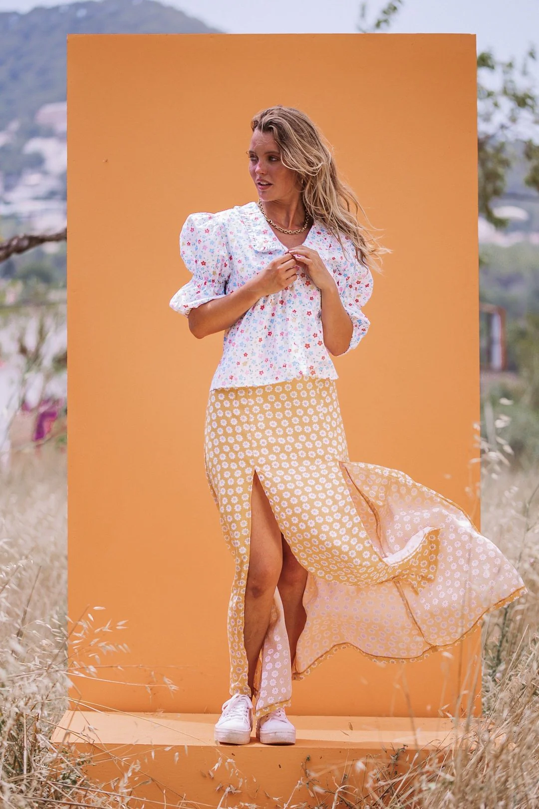 DAFFODIL Floral Maxi Split Skirt - Image 13