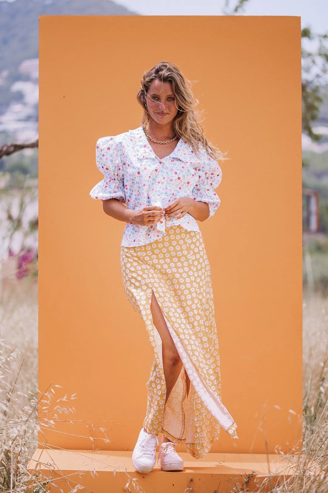 DAFFODIL Floral Maxi Split Skirt - Image 14