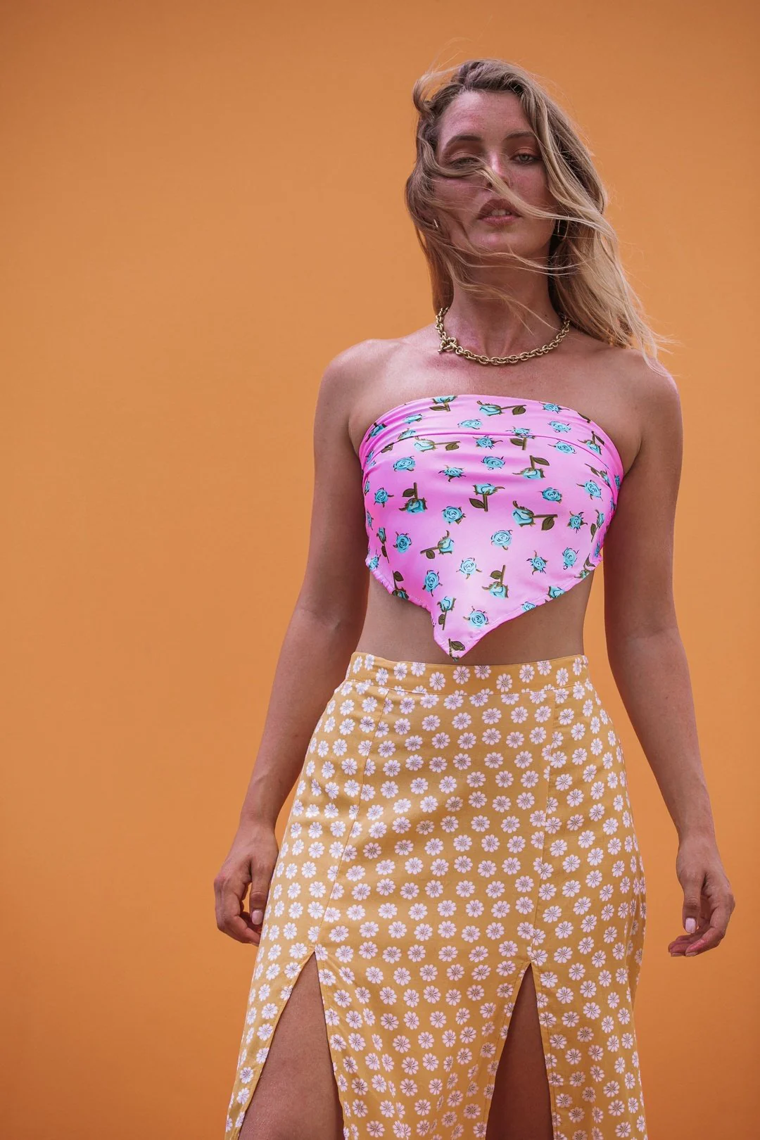 DAFFODIL Floral Maxi Split Skirt - Image 3