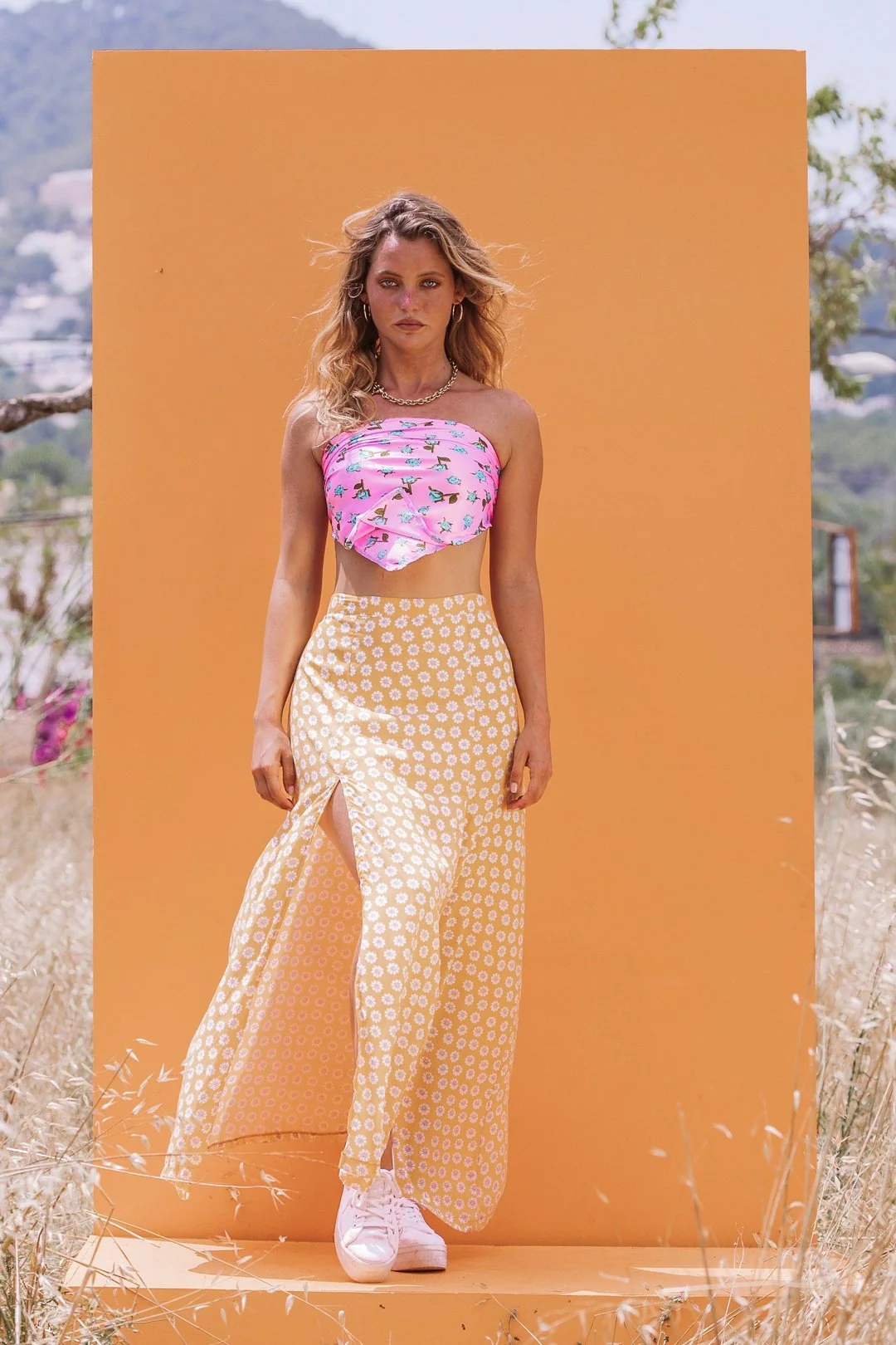 DAFFODIL Floral Maxi Split Skirt - Image 5