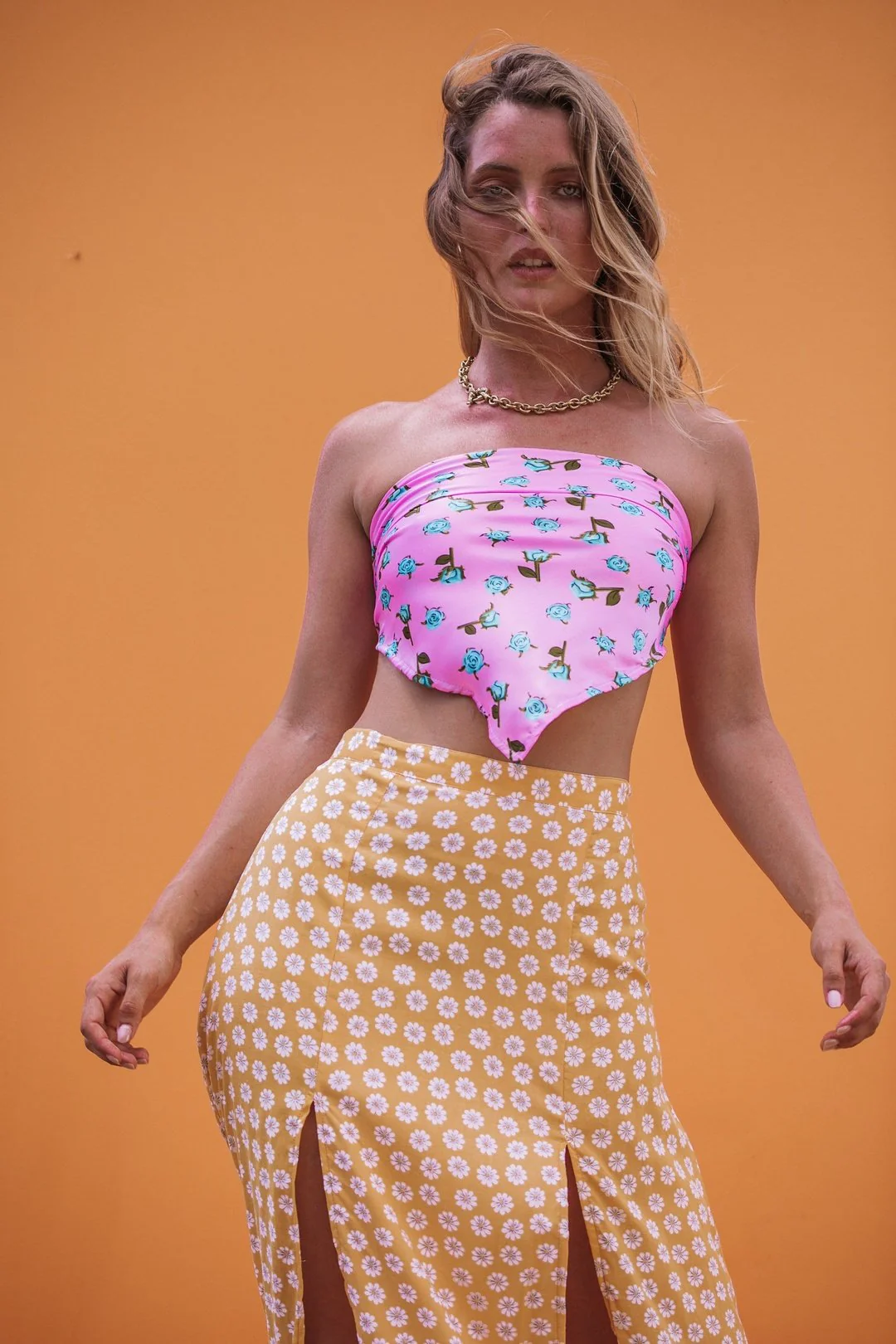 DAFFODIL Floral Maxi Split Skirt - Image 9