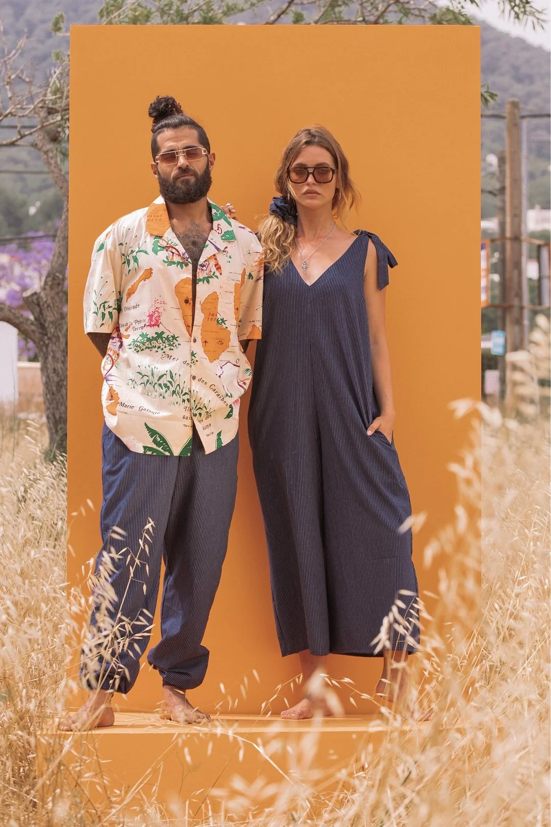 KIRI Navy Pin Stripe Jumpsuit - Image 3