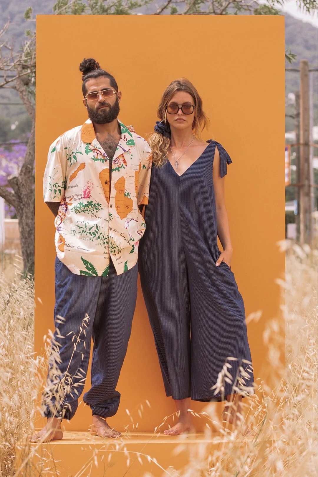 KIRI Navy Pin Stripe Jumpsuit - Image 4