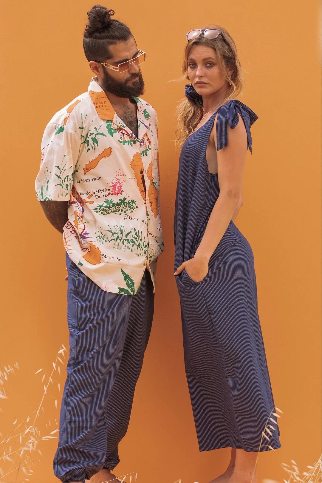 KIRI Navy Pin Stripe Jumpsuit - Image 6