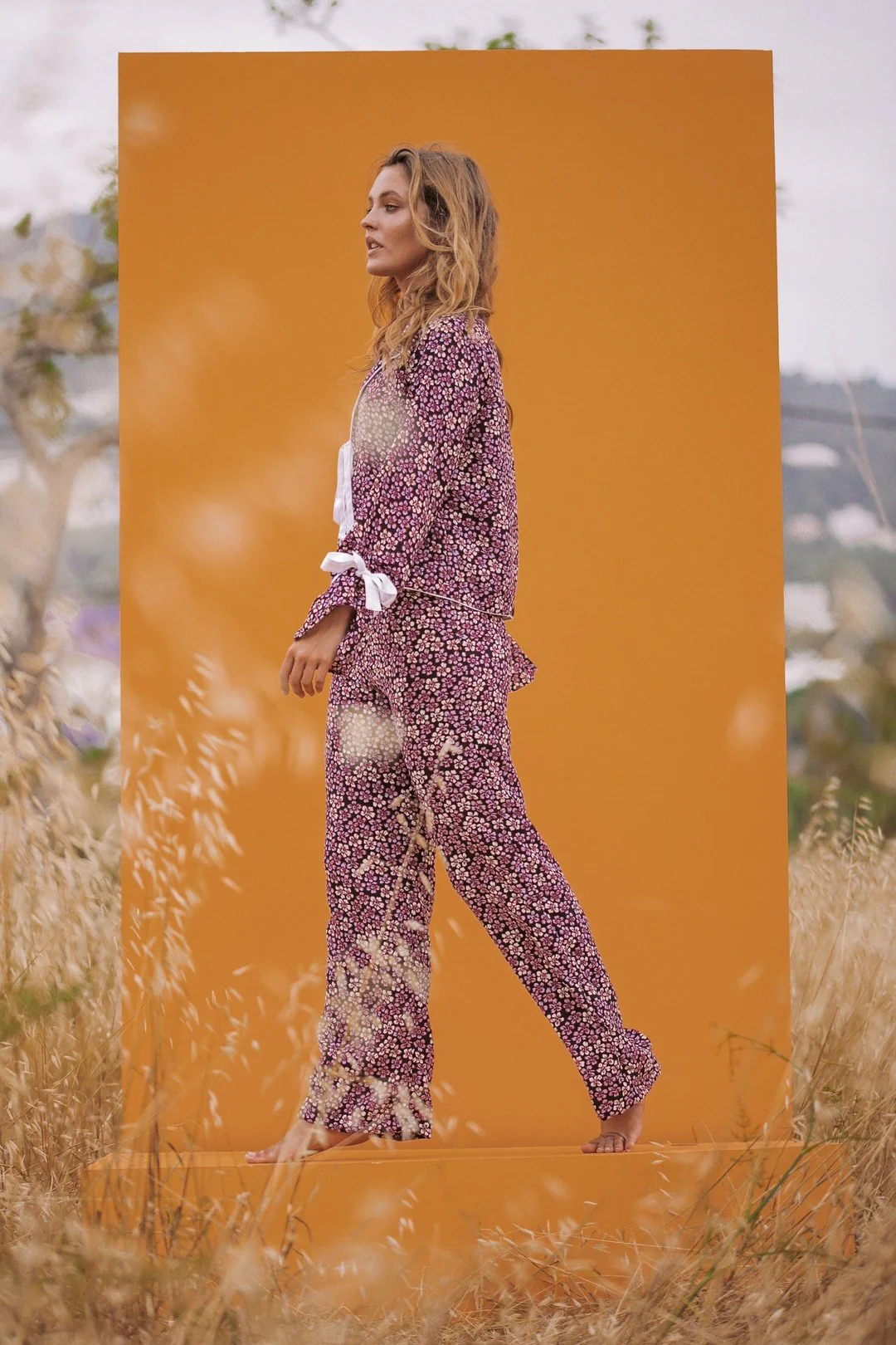 GENE Pink and Purple Straight Leg Trousers - Image 4