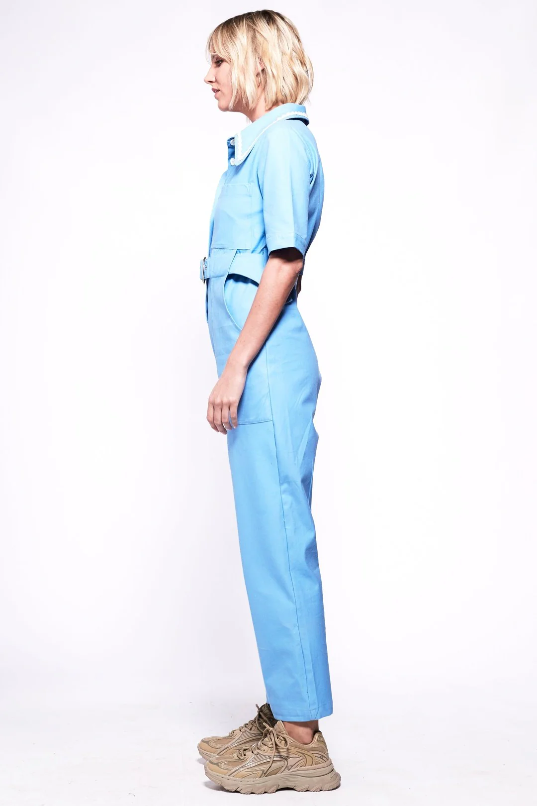 HEIDI Sky Blue Retro Jumpsuit - Image 3