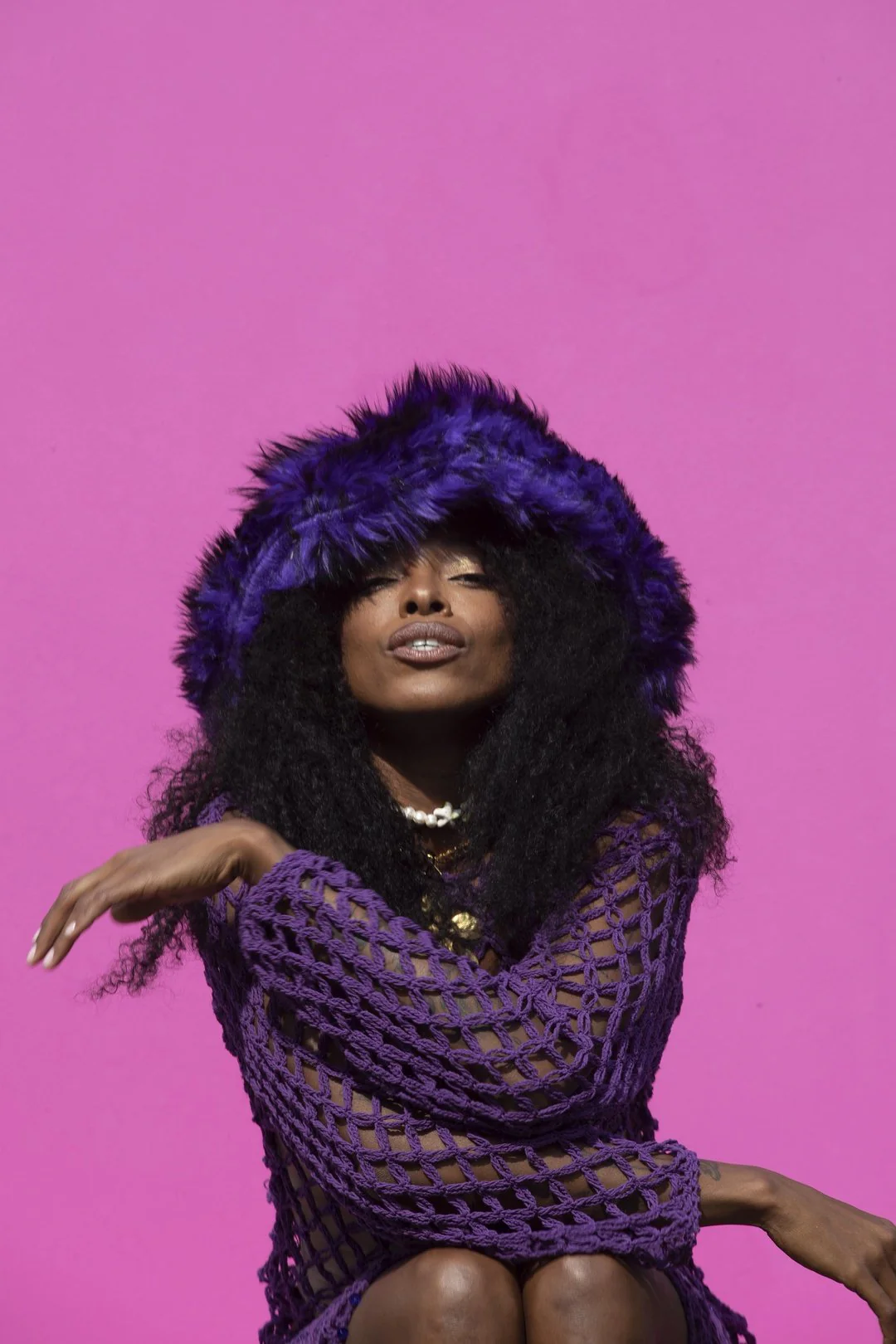 MEGA FLOOF Purple Rain Hat - Image 5