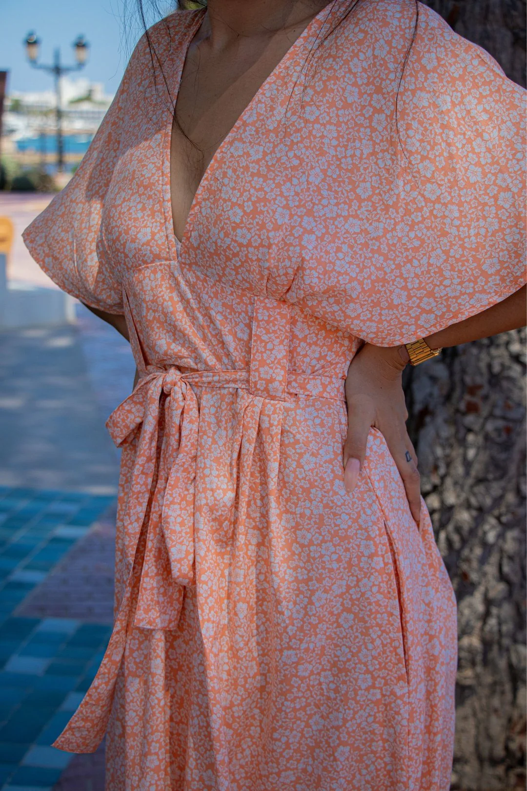 MILA Maxi Dress - Peachy Floral - Image 4