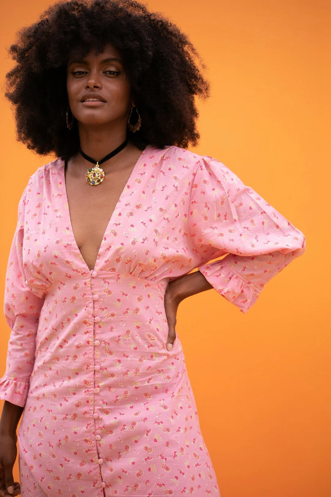 MABEL Cotton Dress - Pink - Image 3