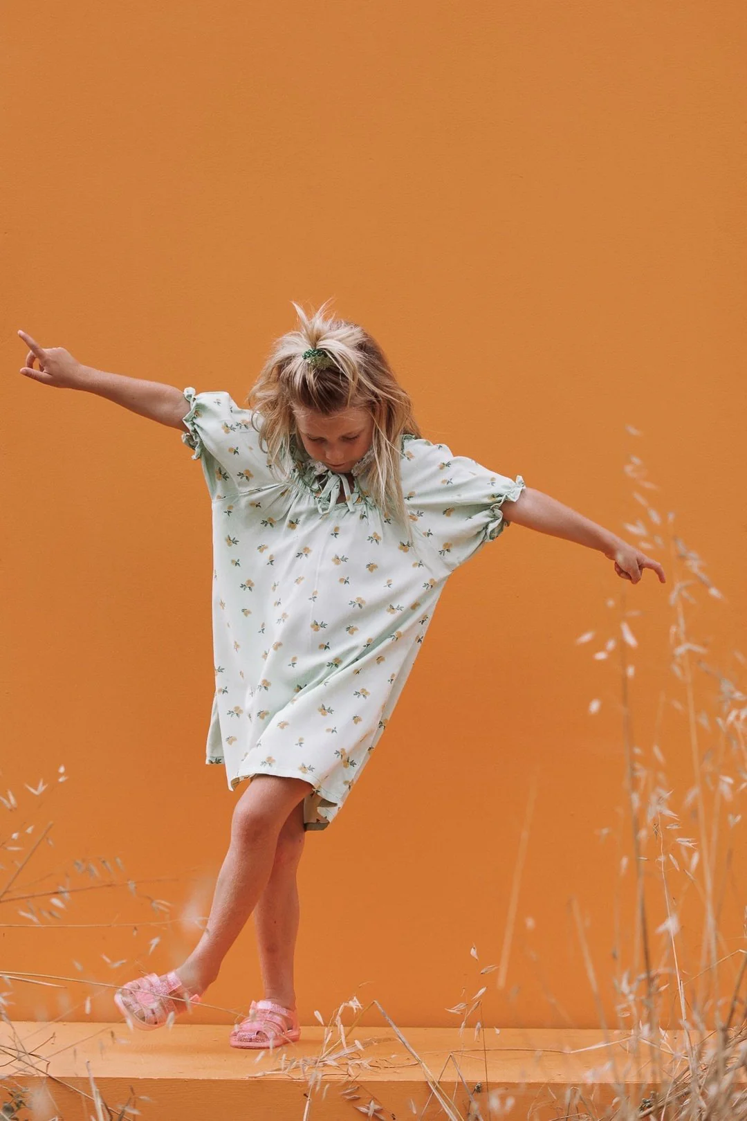 DAISY Dress Green Floral - Image 3