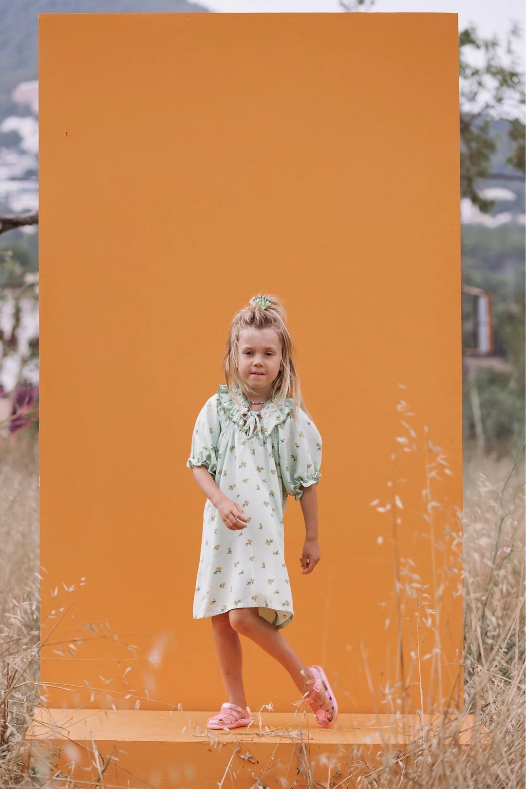 DAISY Dress Green Floral - Image 5