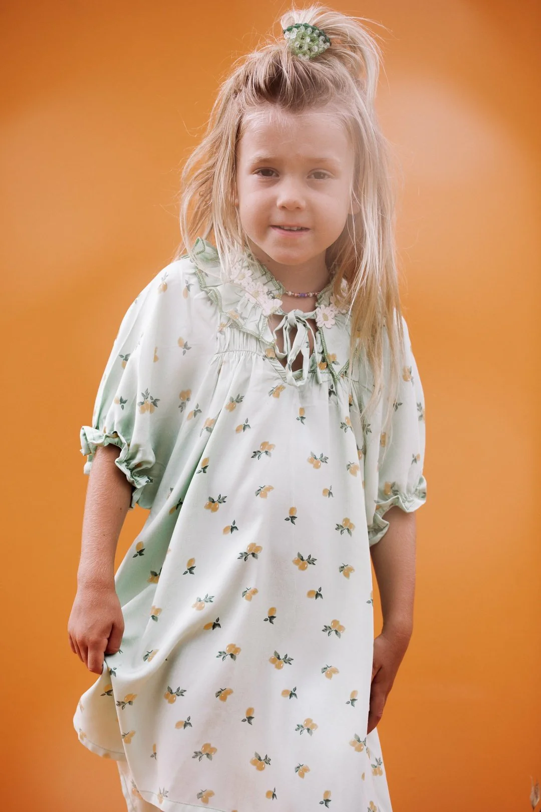 DAISY Dress Green Floral - Image 8