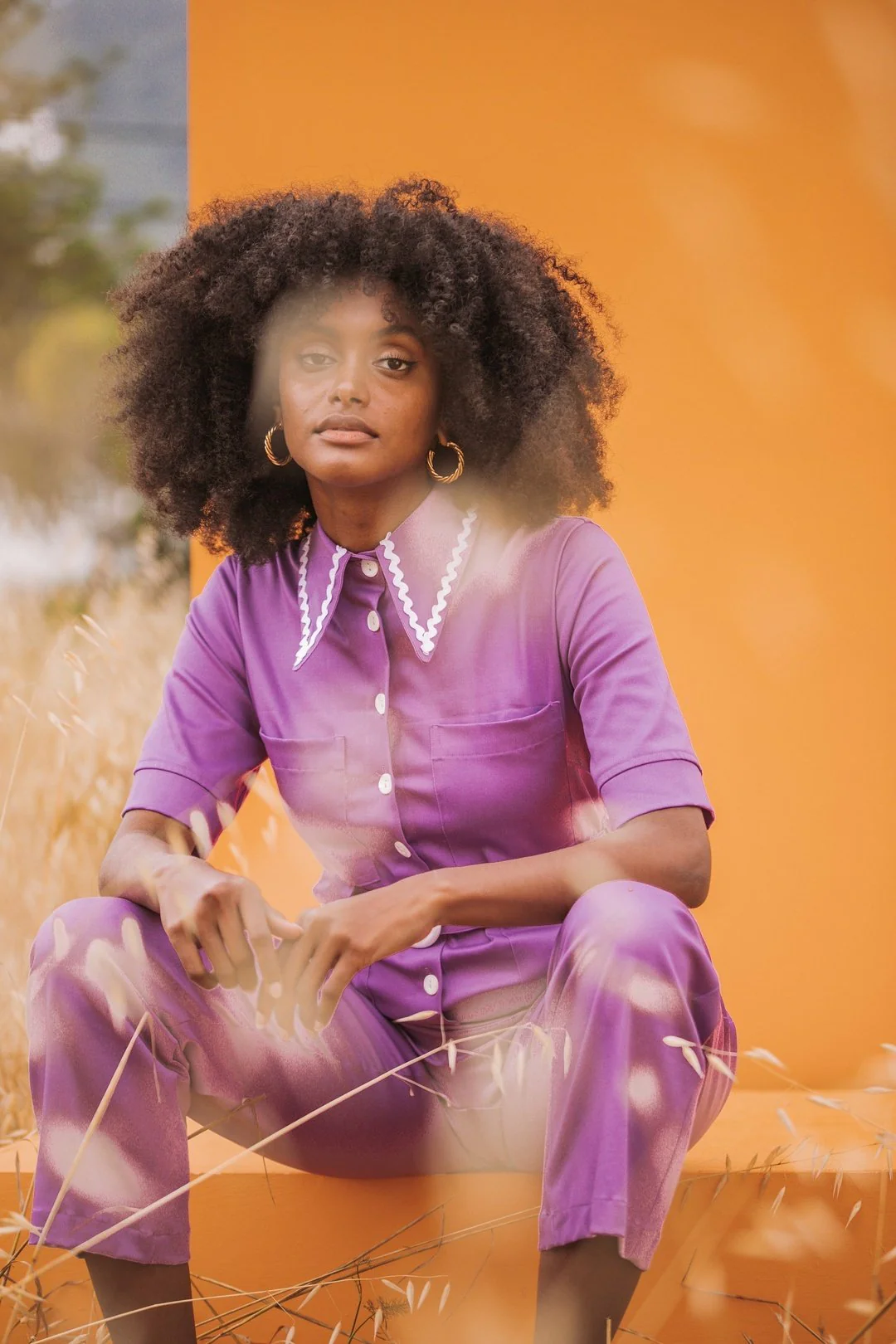 HEIDI Retro Jumpsuit - Purple - Image 3