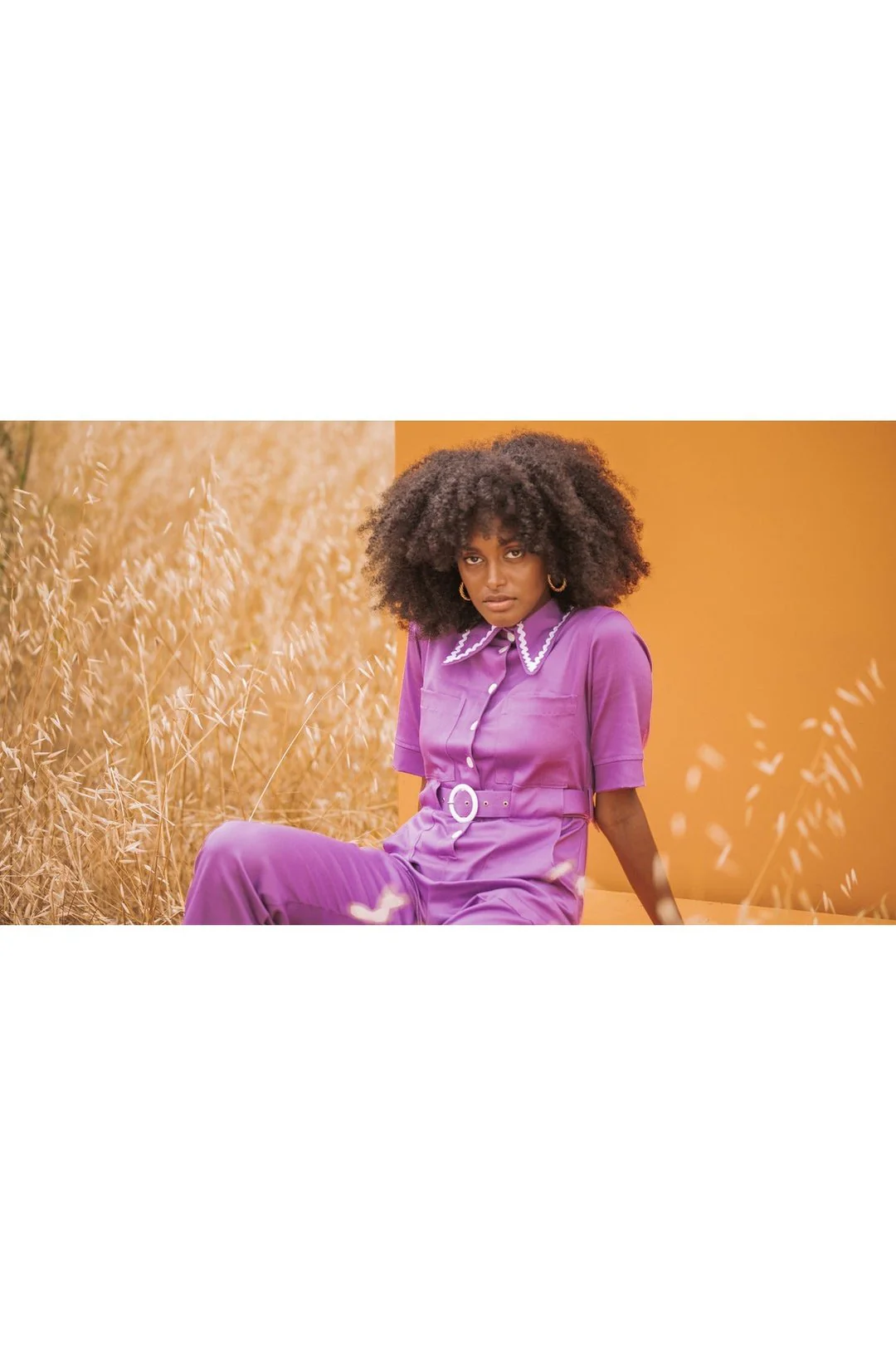 HEIDI Retro Jumpsuit - Purple - Image 4