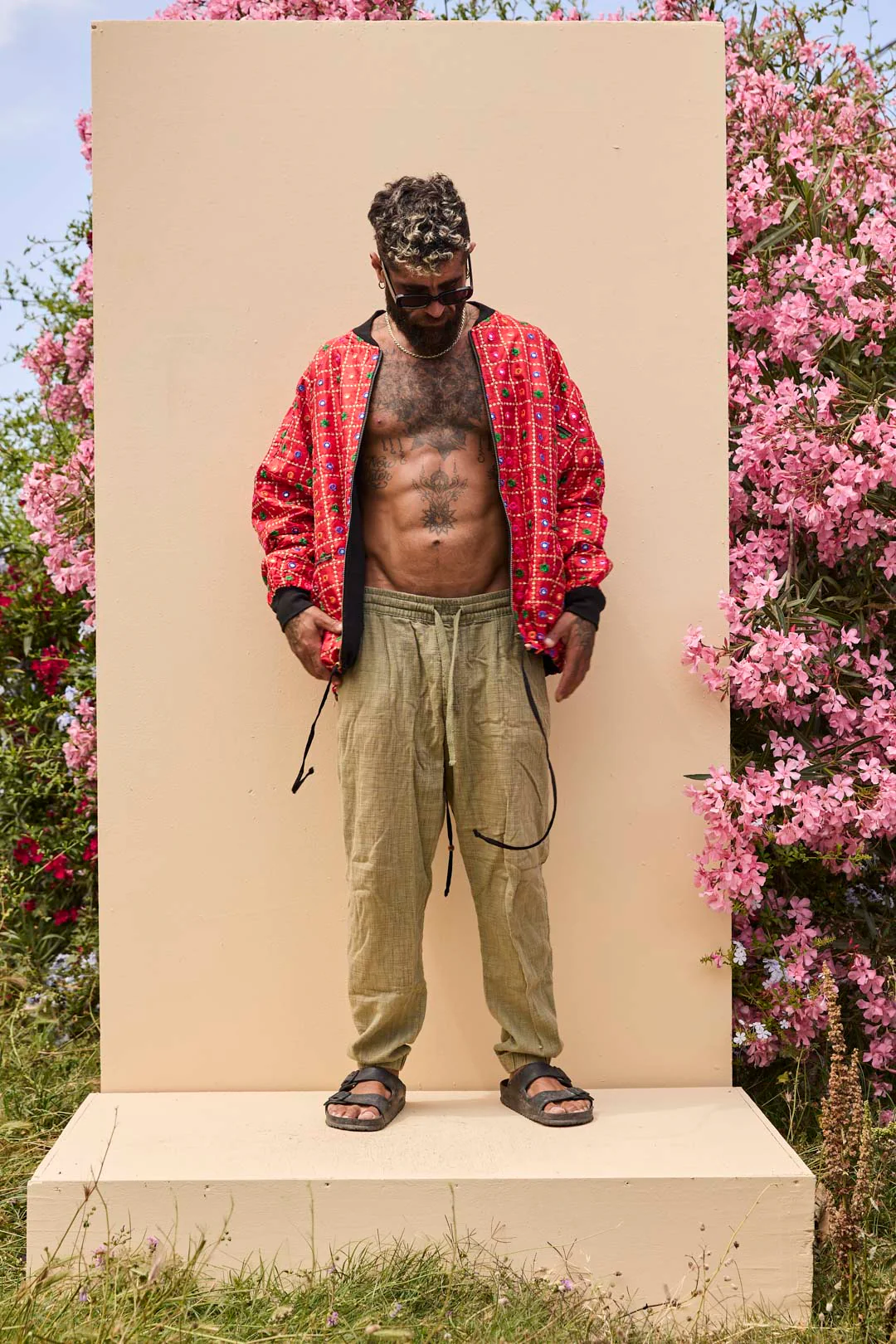 Noah Bomber Jacket Red Mirror - Image 3