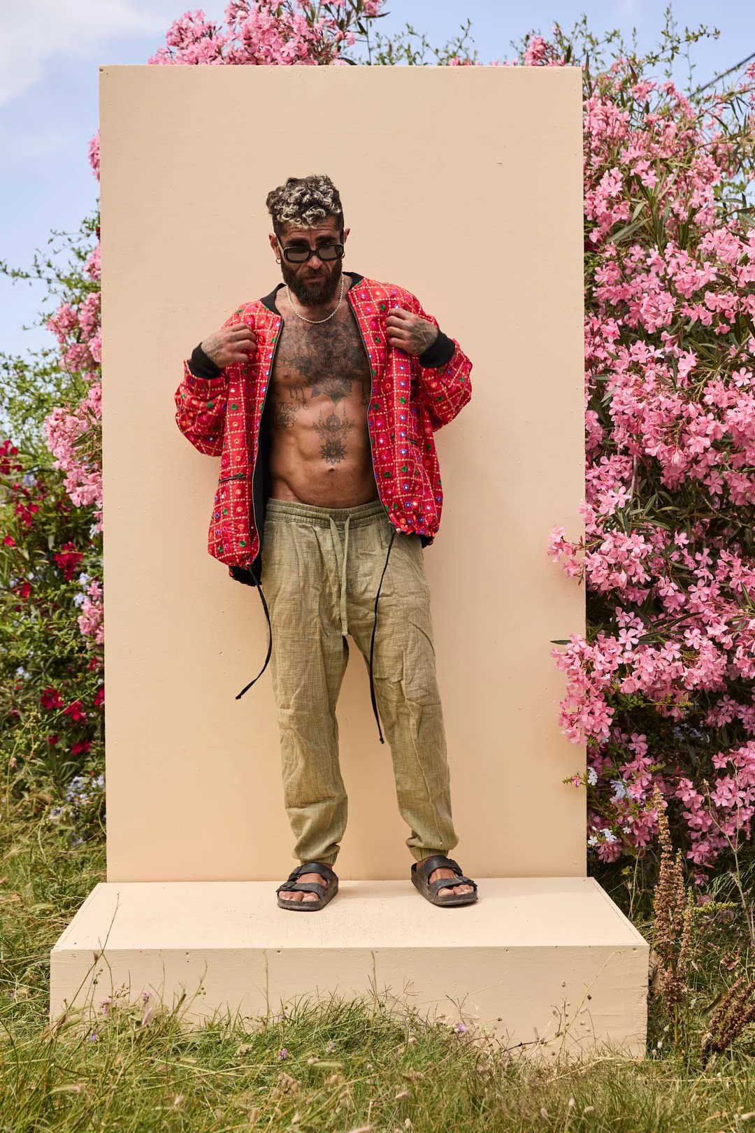 Noah Bomber Jacket Red Mirror - Image 4