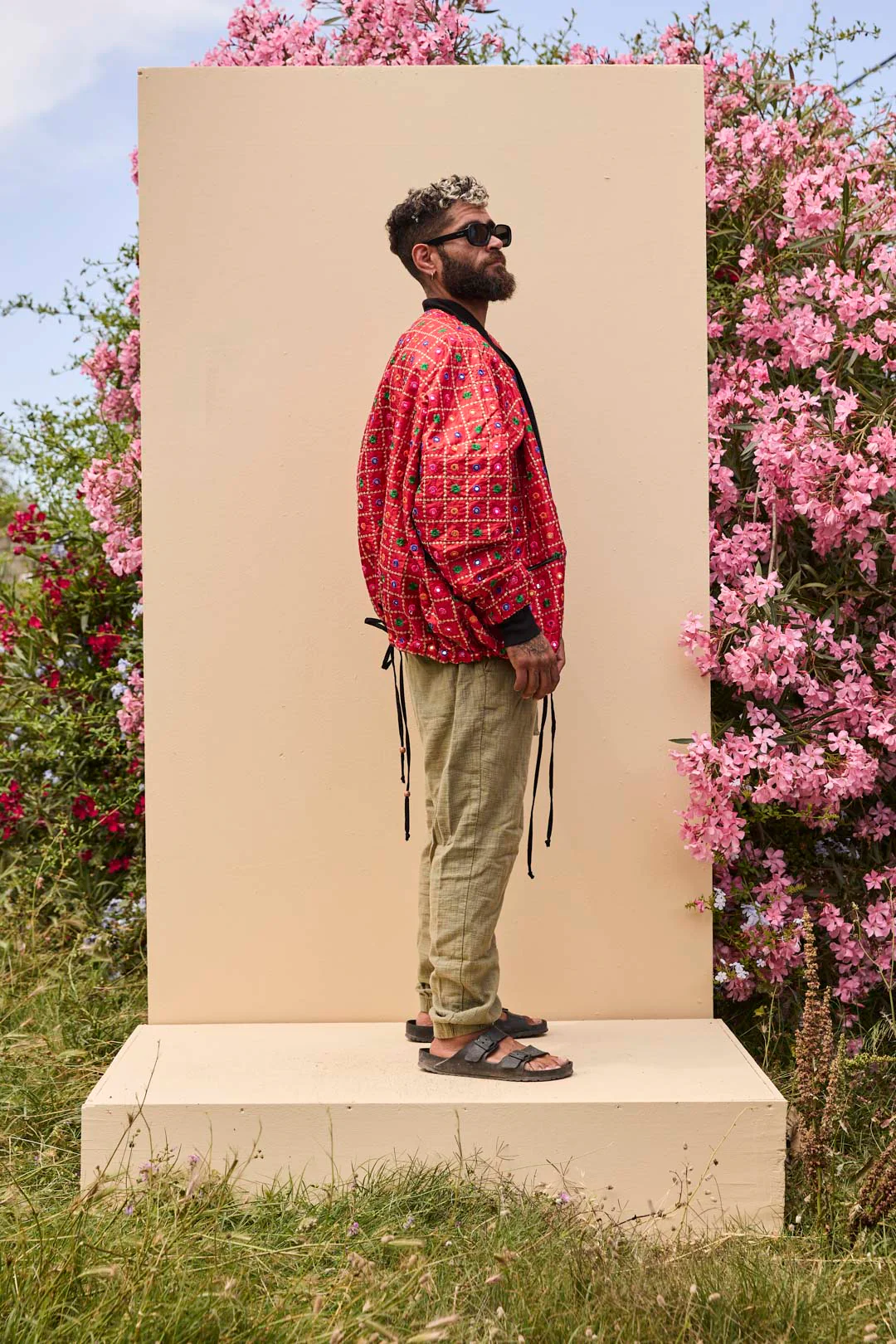 Noah Bomber Jacket Red Mirror - Image 5