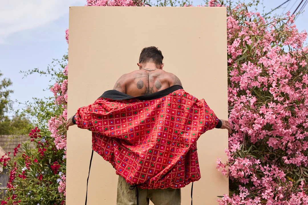 Noah Bomber Jacket Red Mirror - Image 7