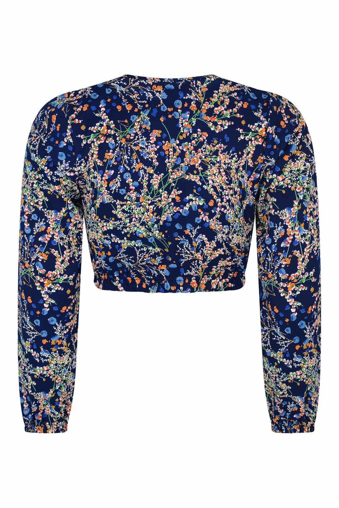 SELINA Blue Floral Crop Top - Image 3