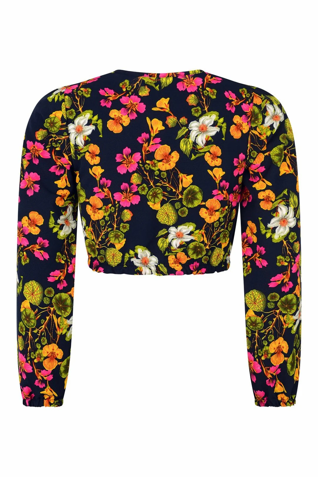 SELINA Bright Floral Tropical Crop Top - Image 3