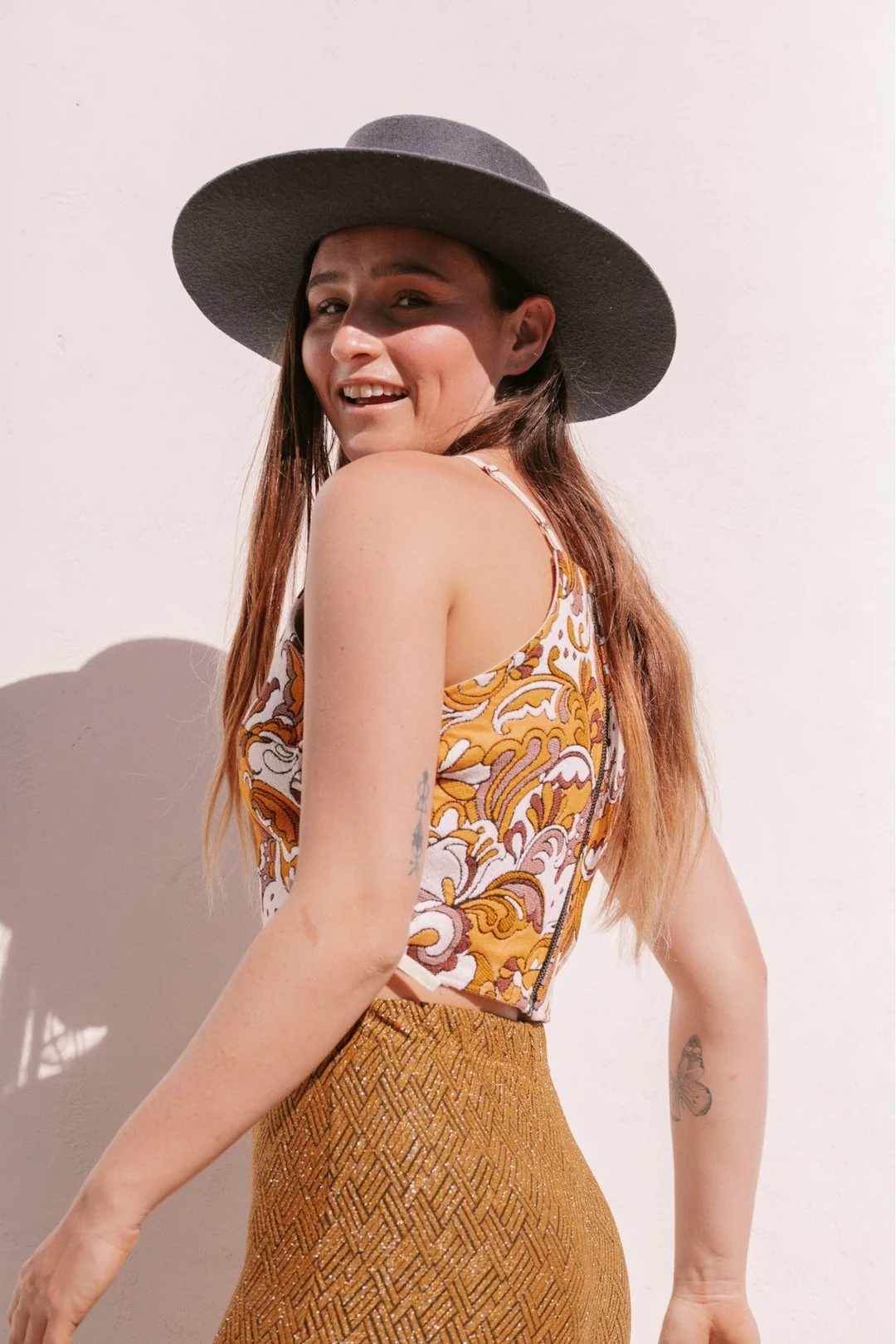 TULSI Paisley Woven Lace Tie Top - Image 4