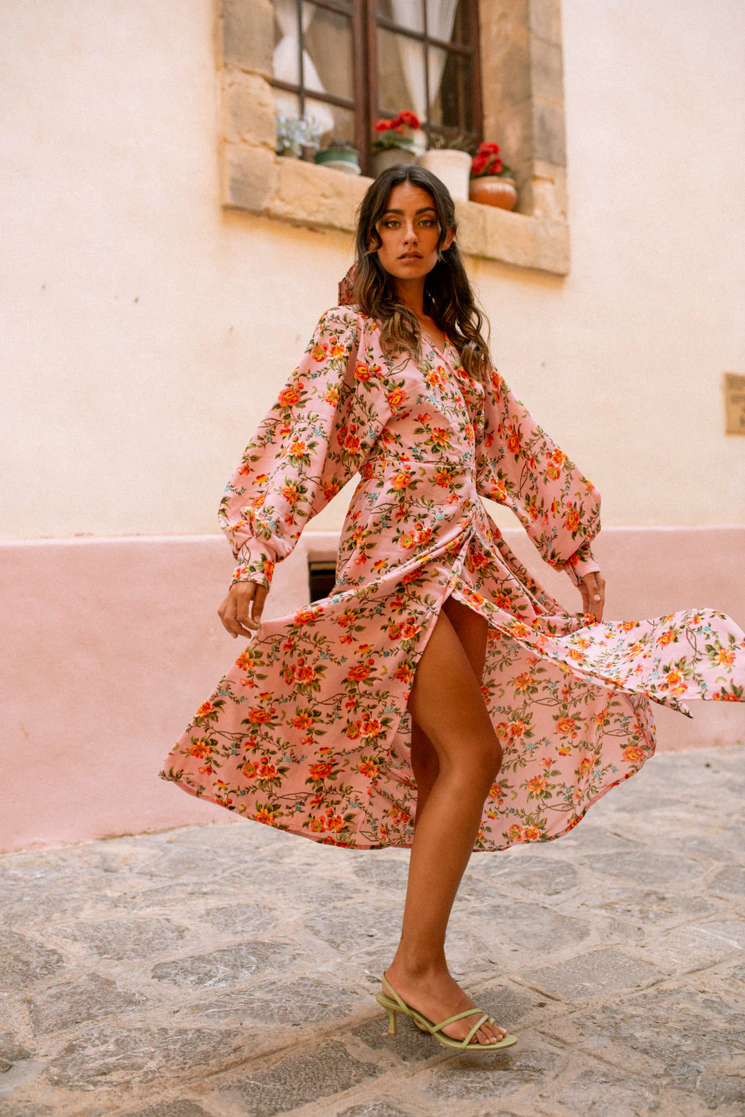 VIOLETTA wrap dress - Pretty Pink - Image 12