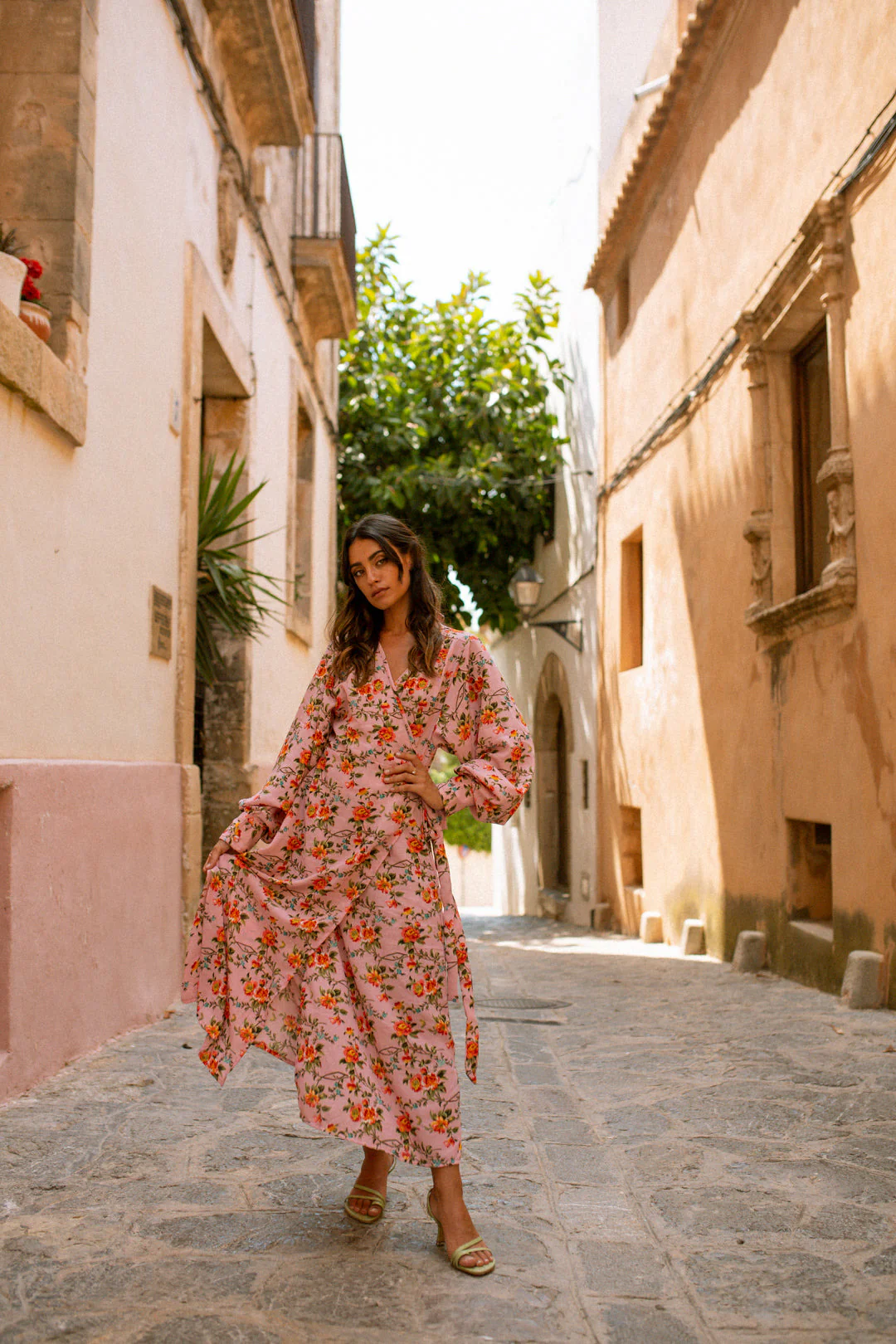 VIOLETTA wrap dress - Pretty Pink - Image 13