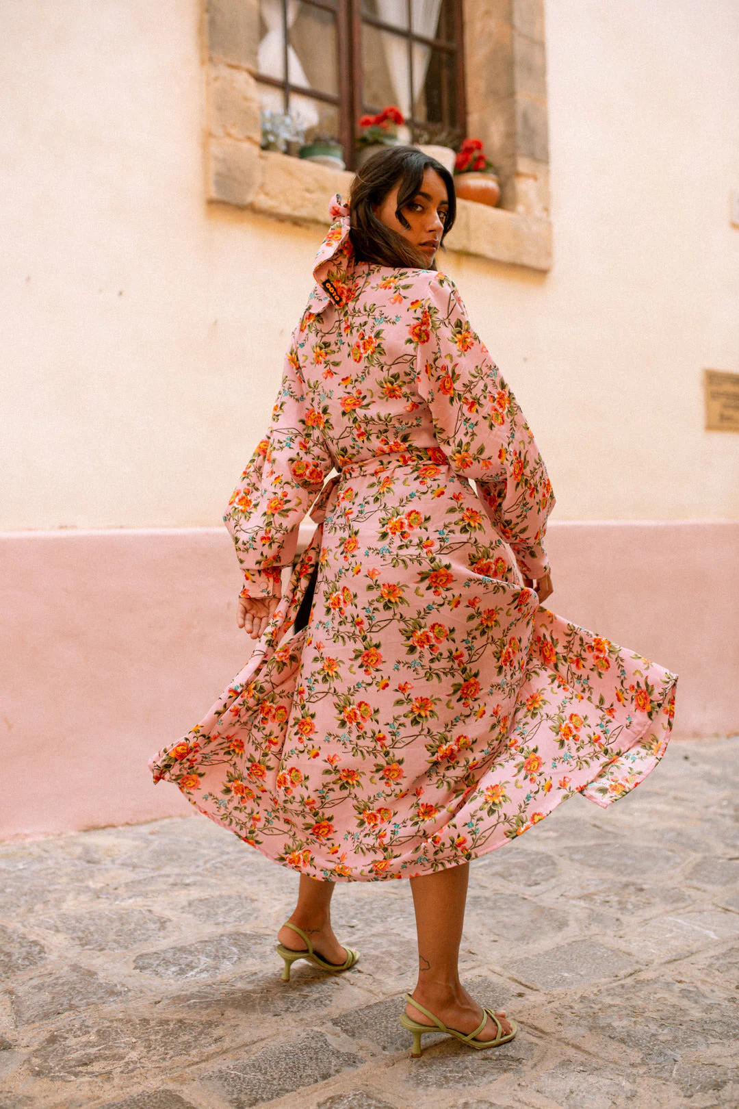 VIOLETTA wrap dress - Pretty Pink - Image 3